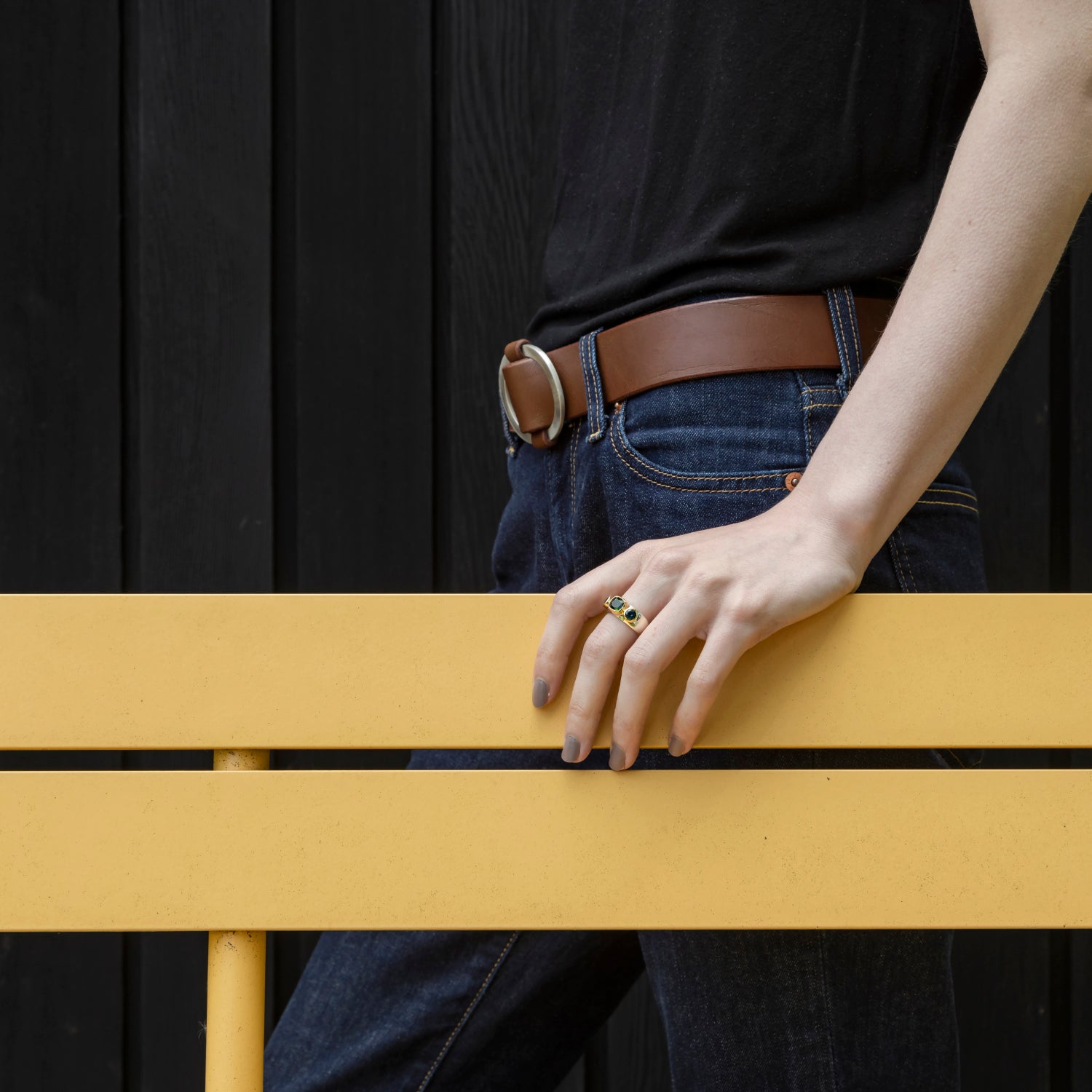 handmade silver bucked belt