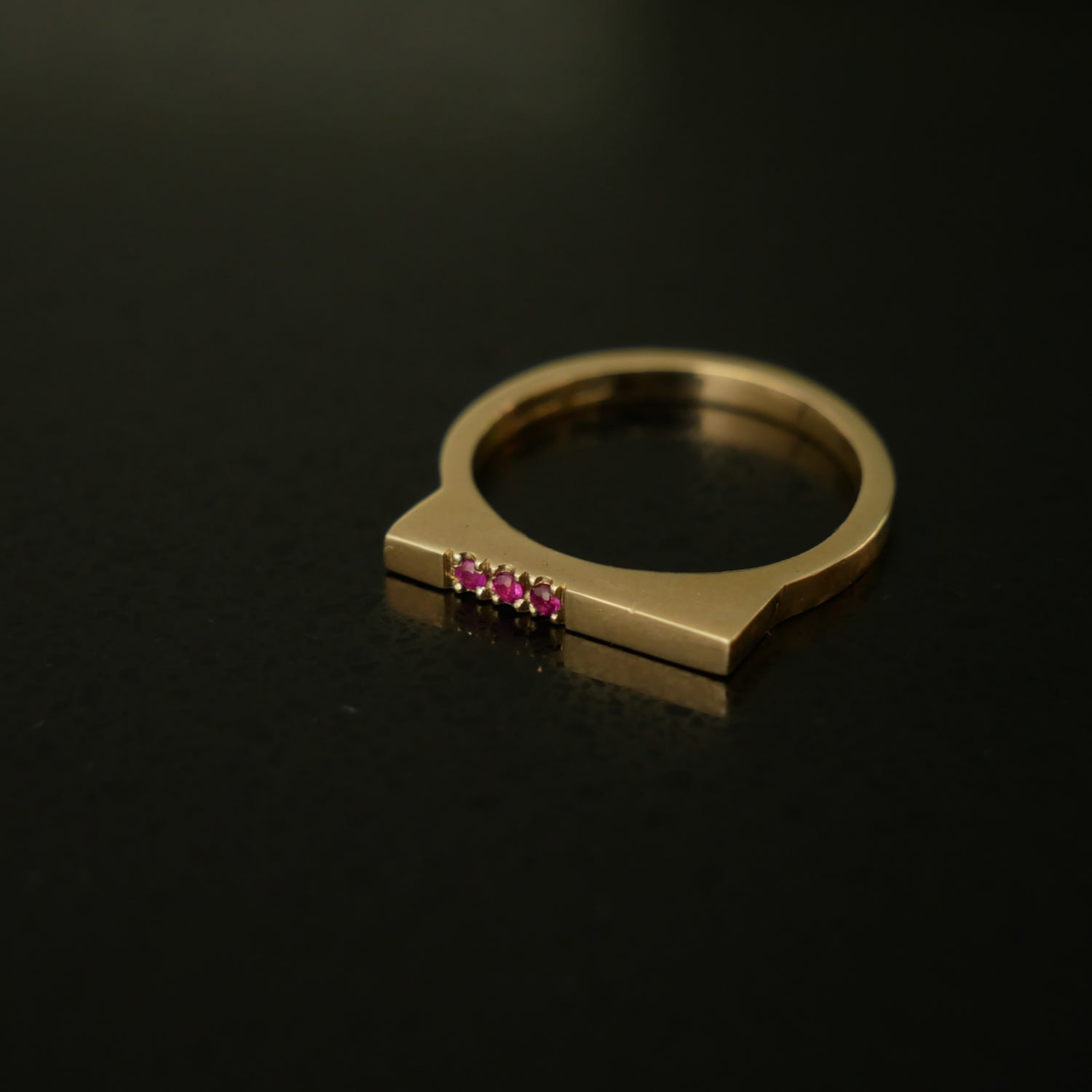 9ct gold delicate architect rings