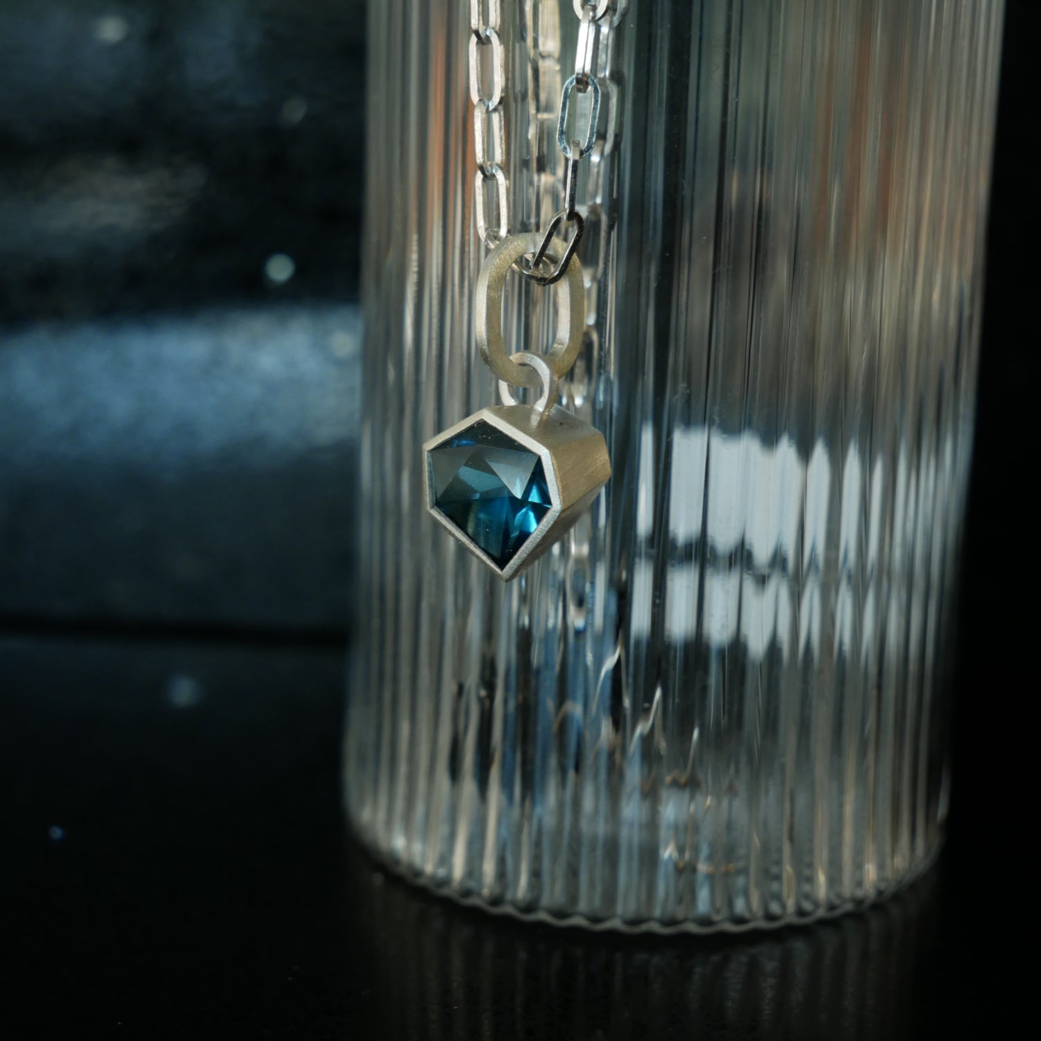 Topaz geometric pendant