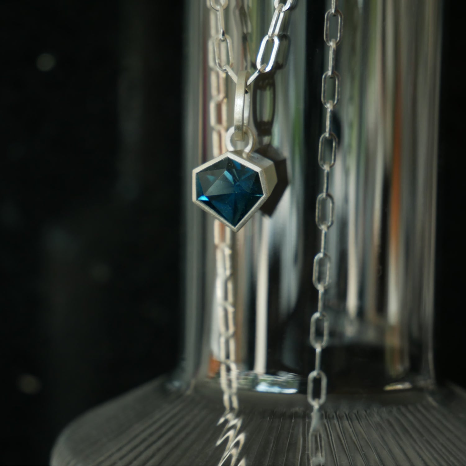 Topaz geometric pendant