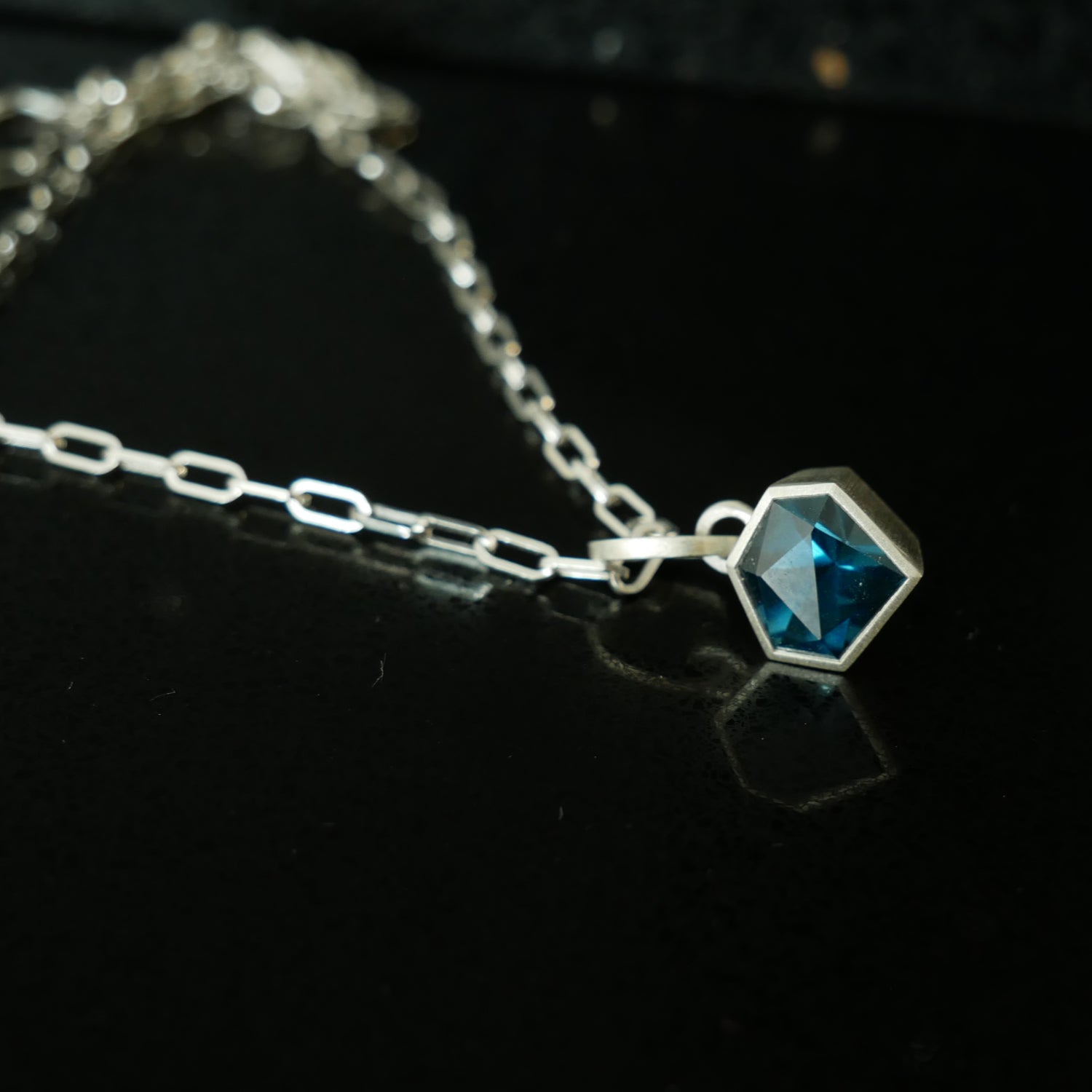 Topaz geometric pendant