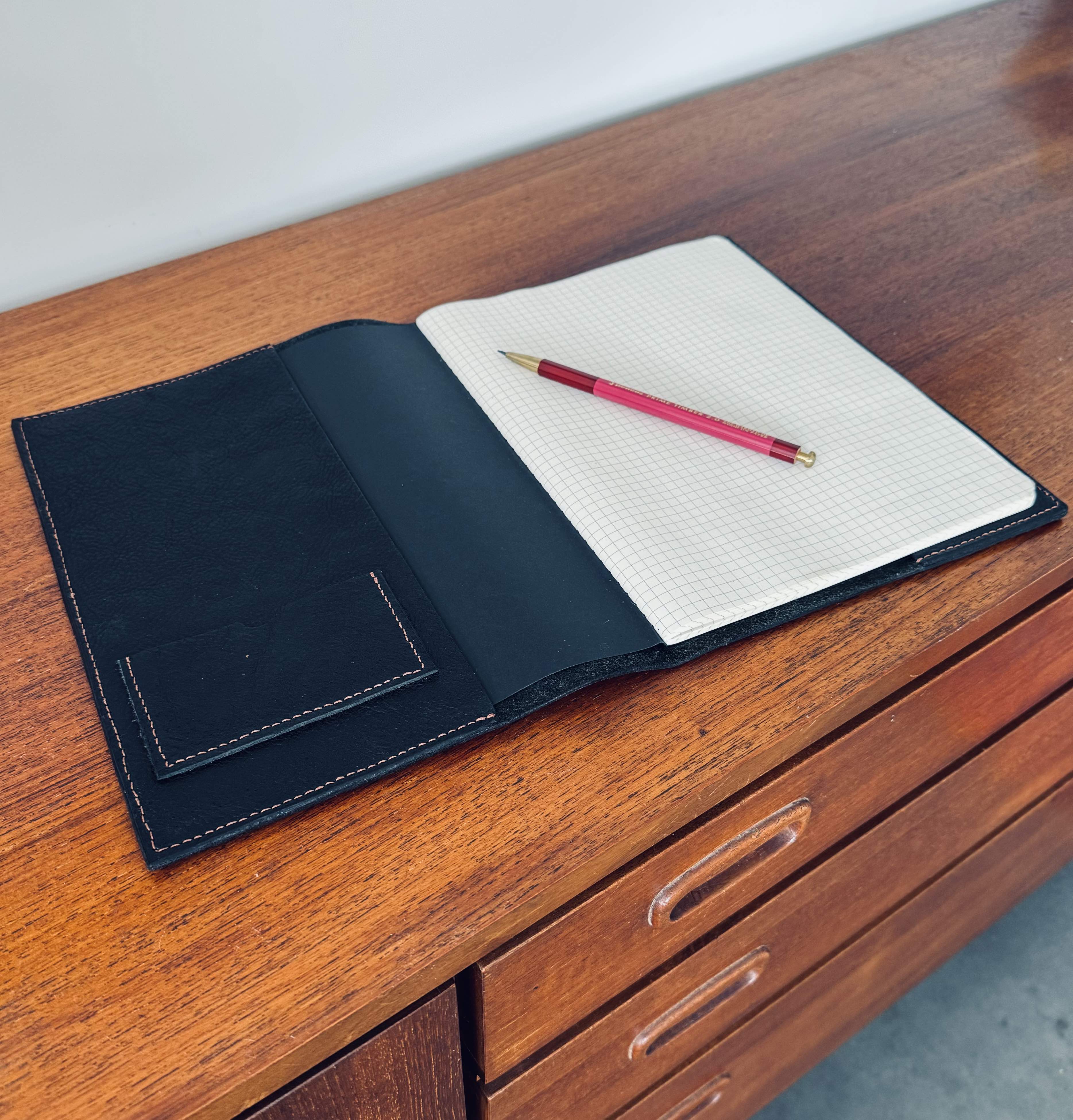 Large moleskin notebook leather cover