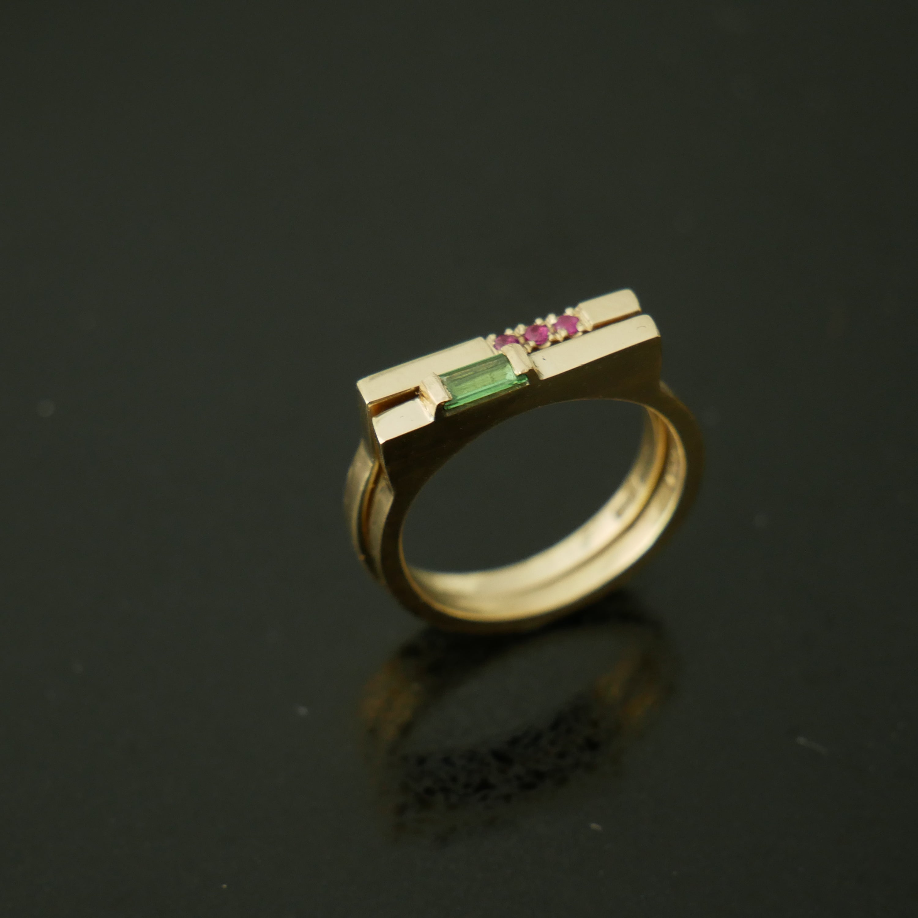 9ct gold architect rings