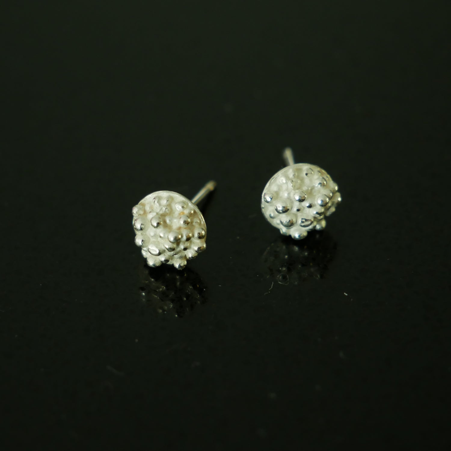 silver beaded studs