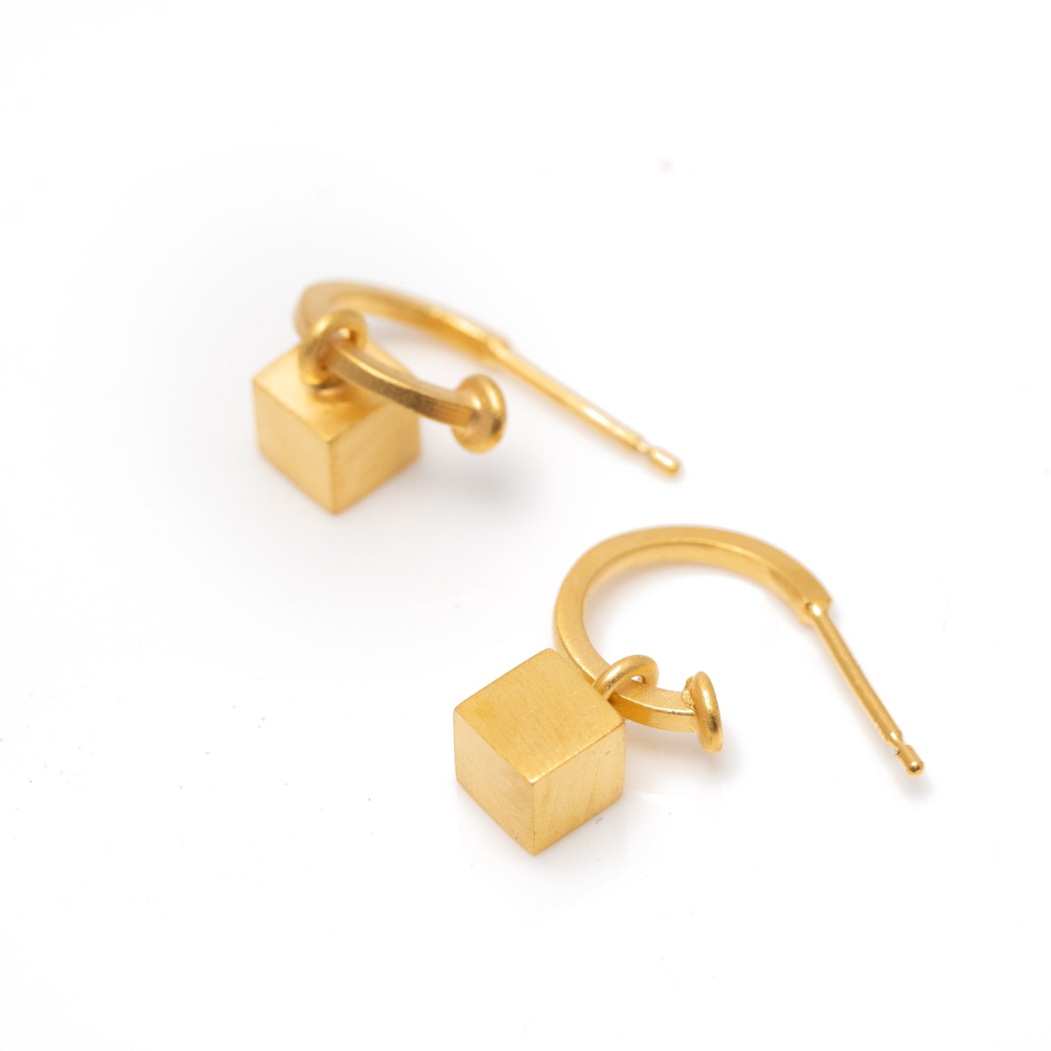 gold vermeil hoop earrings