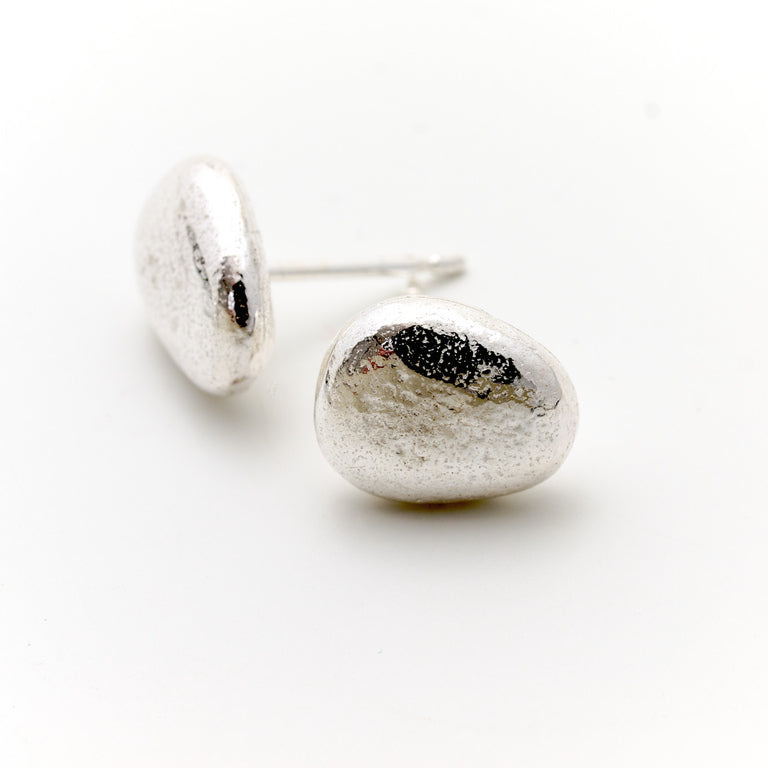 textured pebble studs