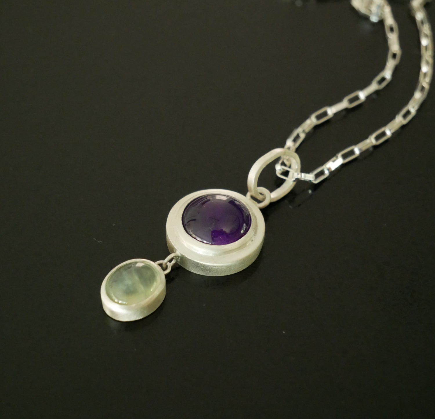 double gemstone pendant