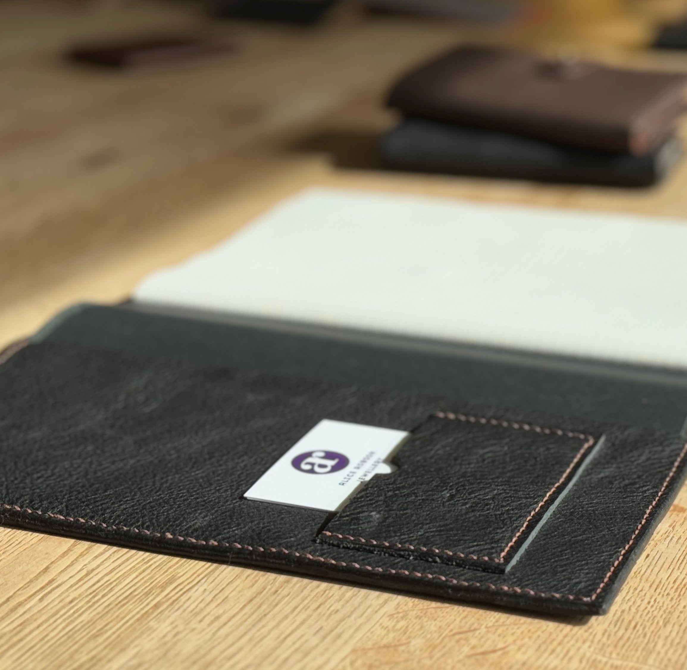 handstitched leather notebook cover