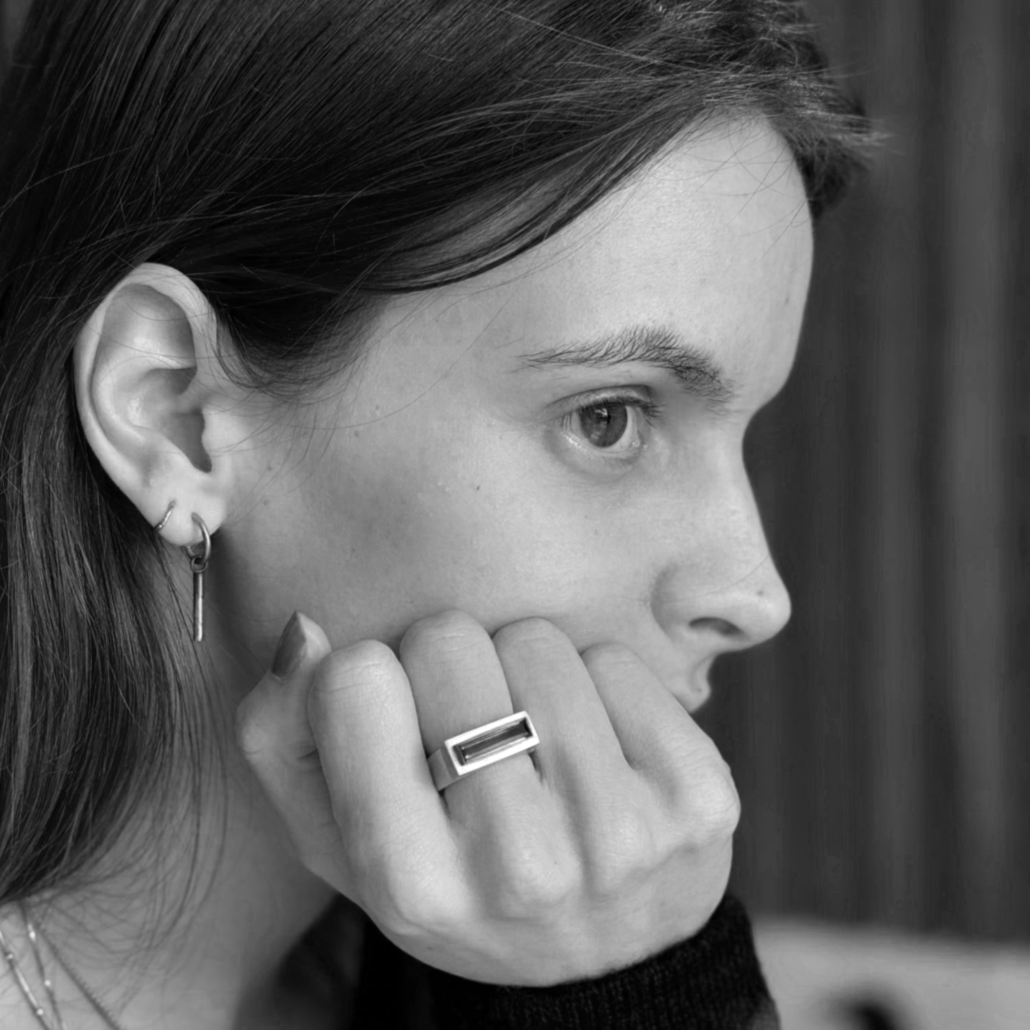 baguette chunky ring