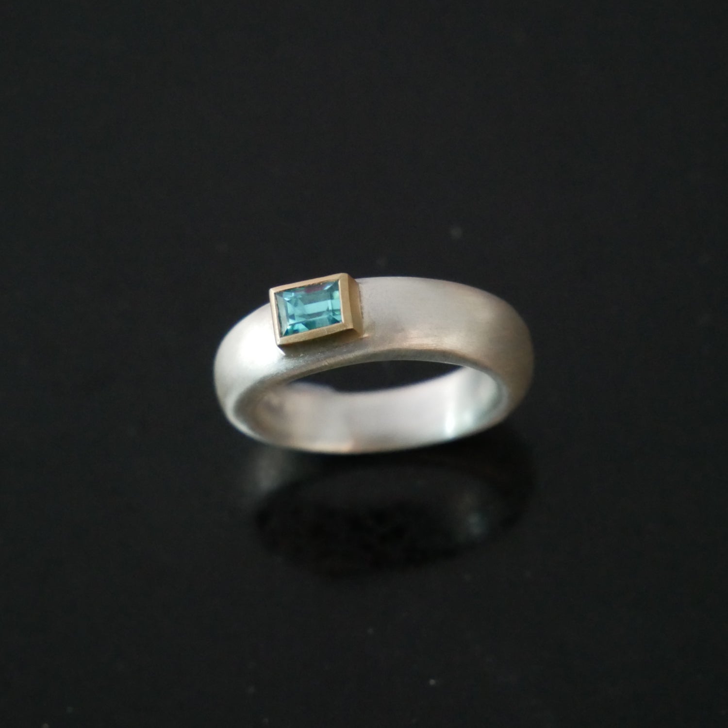 blue zircon chunky ring