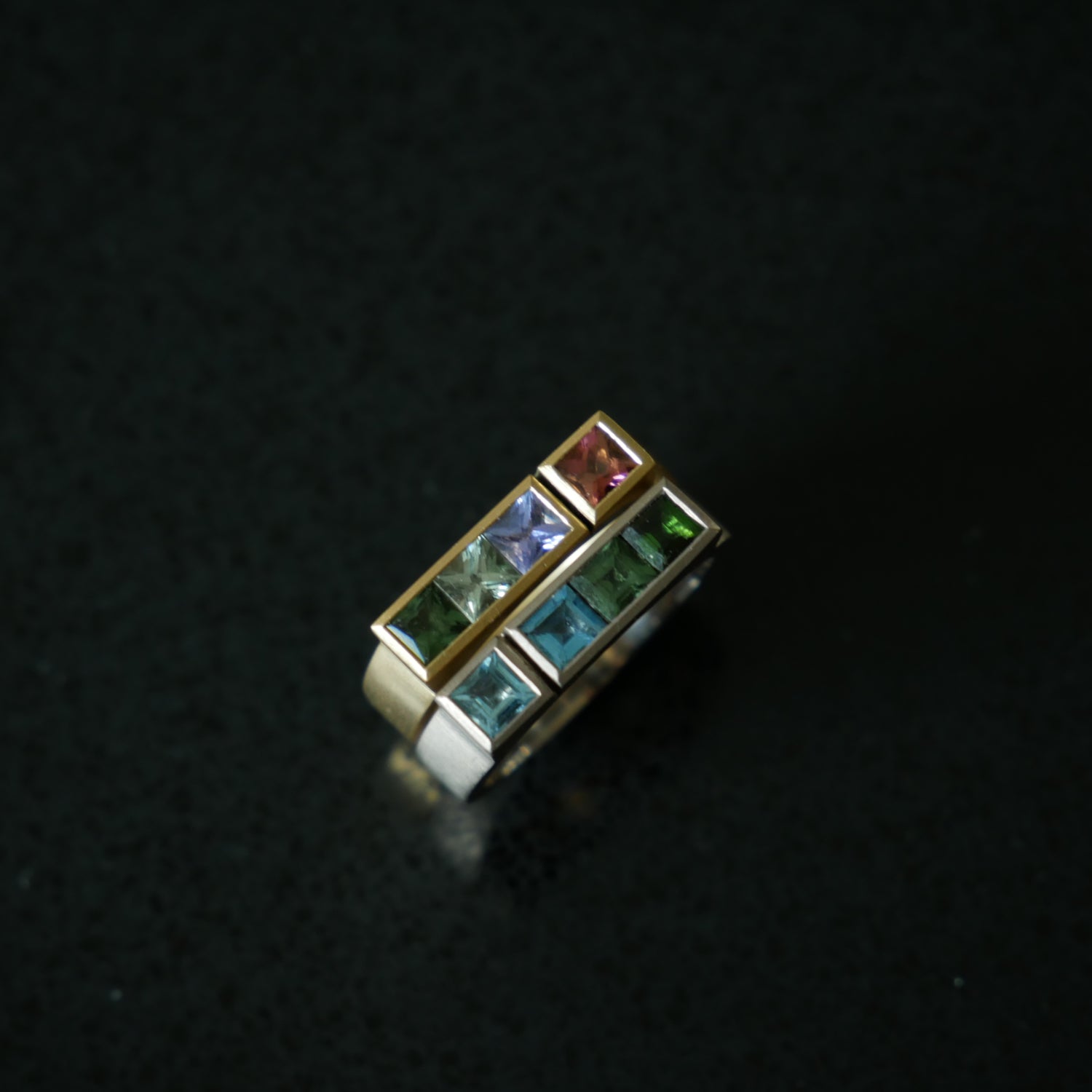18ct gold architect rings