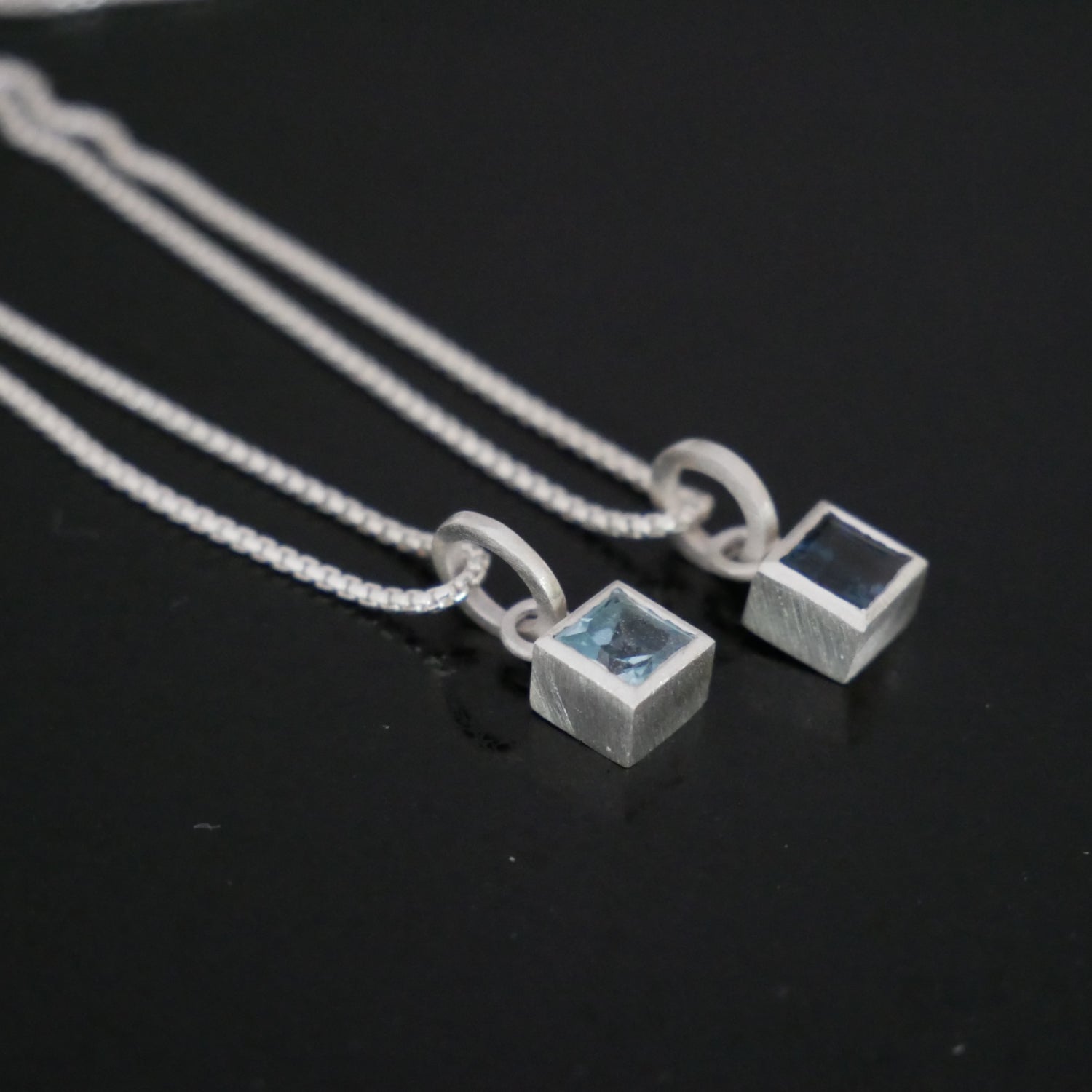 Square topaz pendant