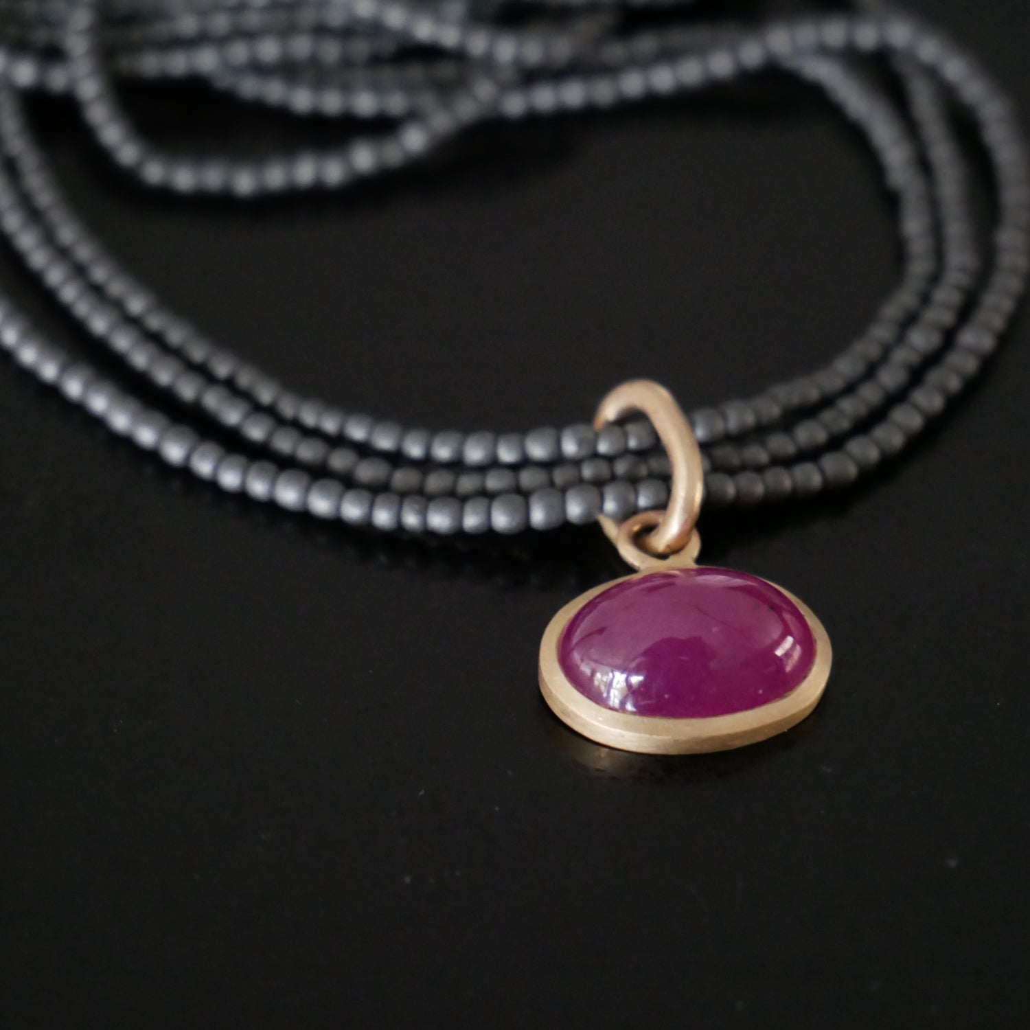 Ruby gold necklace