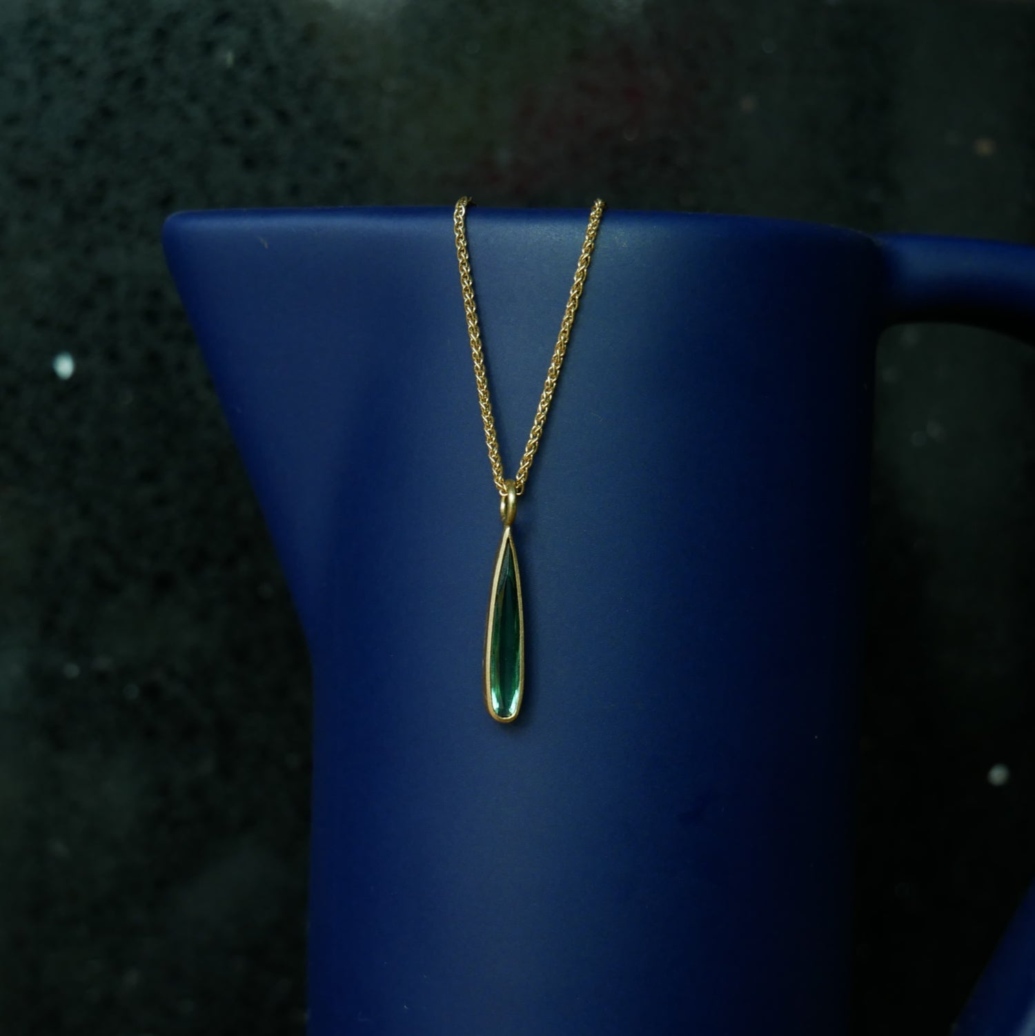 18ct gold tourmaline necklace