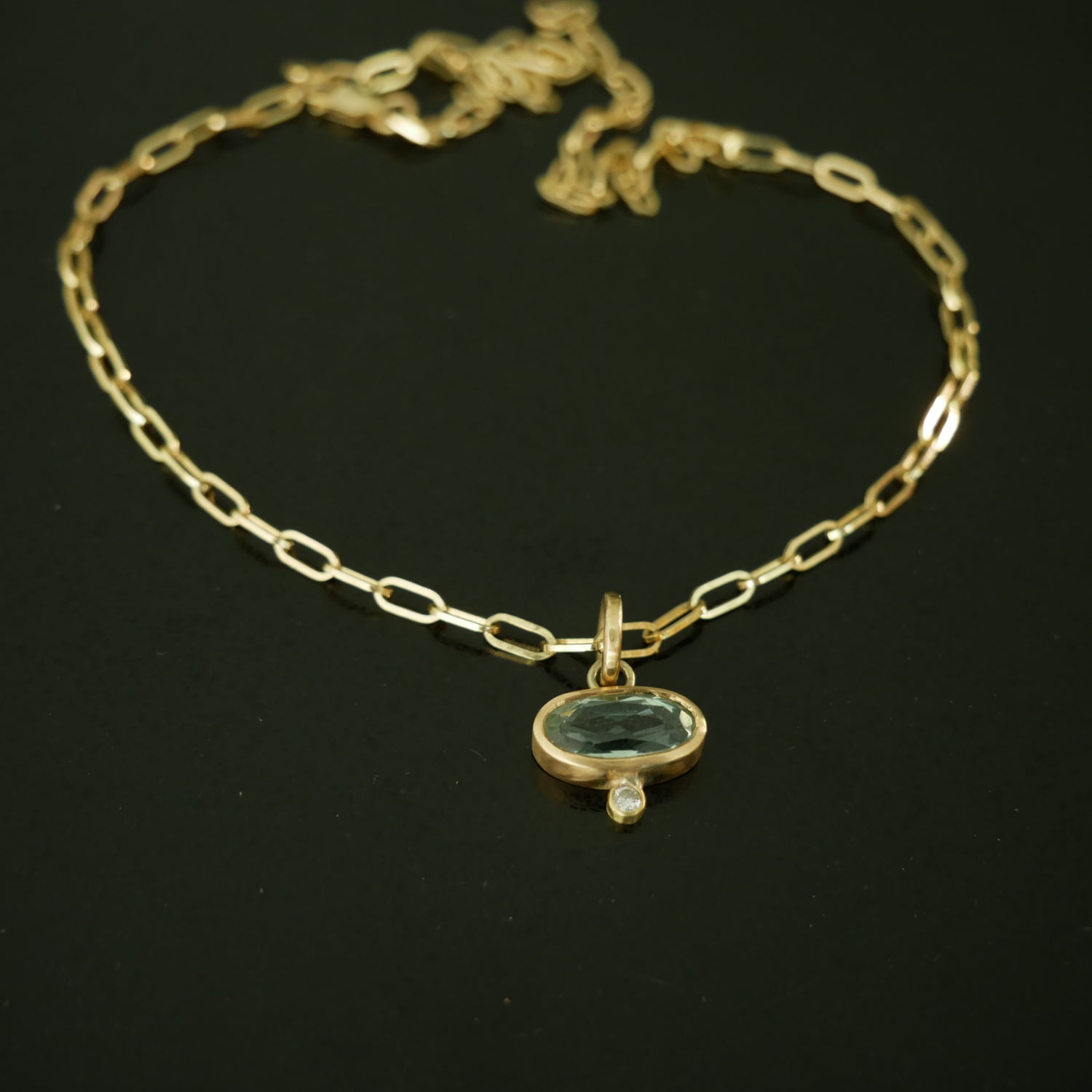 tourmaline and diamond necklace