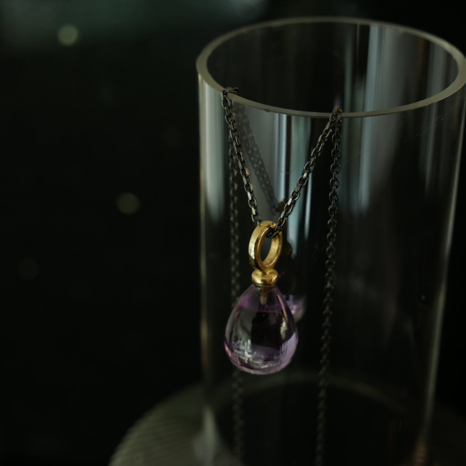 Amethyst drop pendant