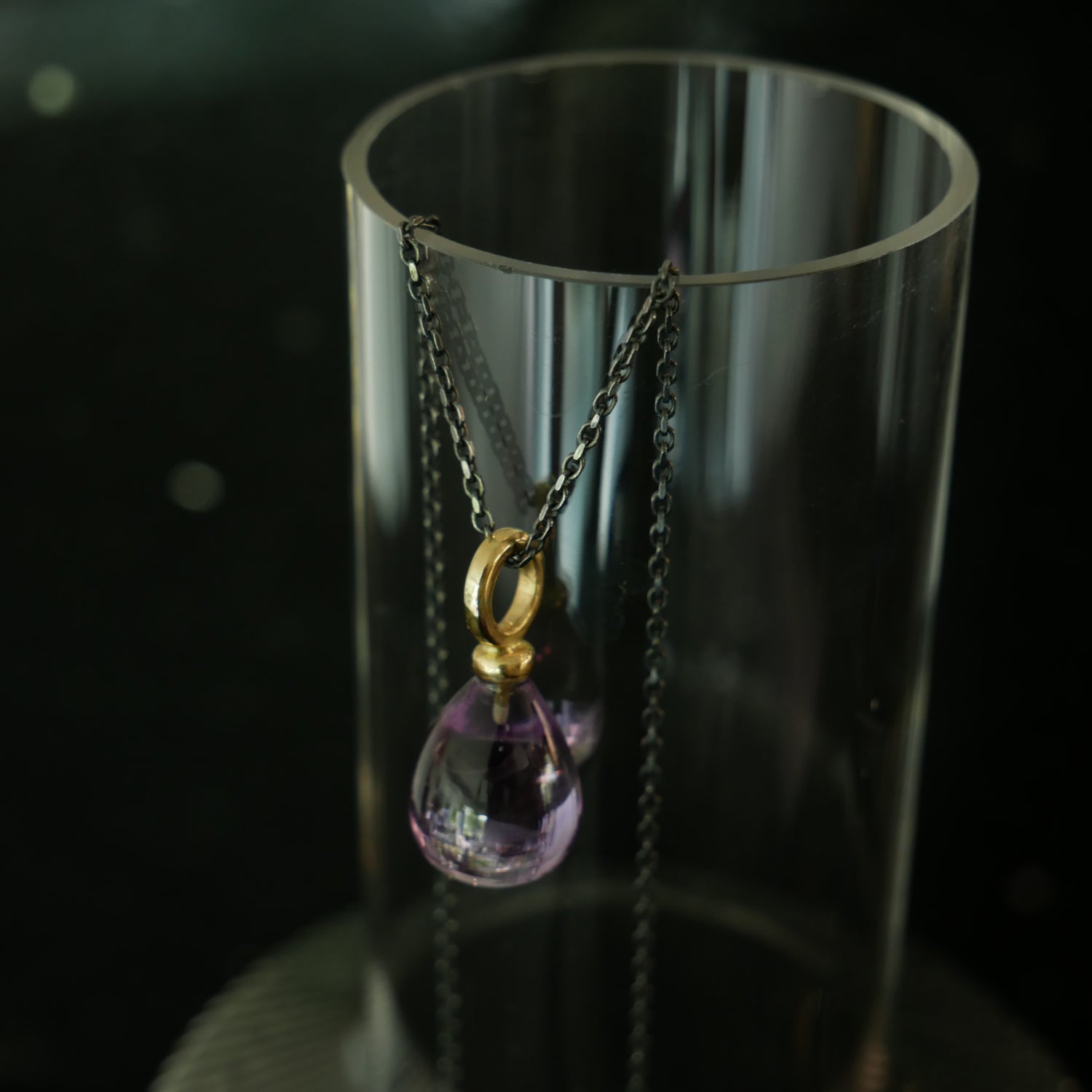 Amethyst drop pendant