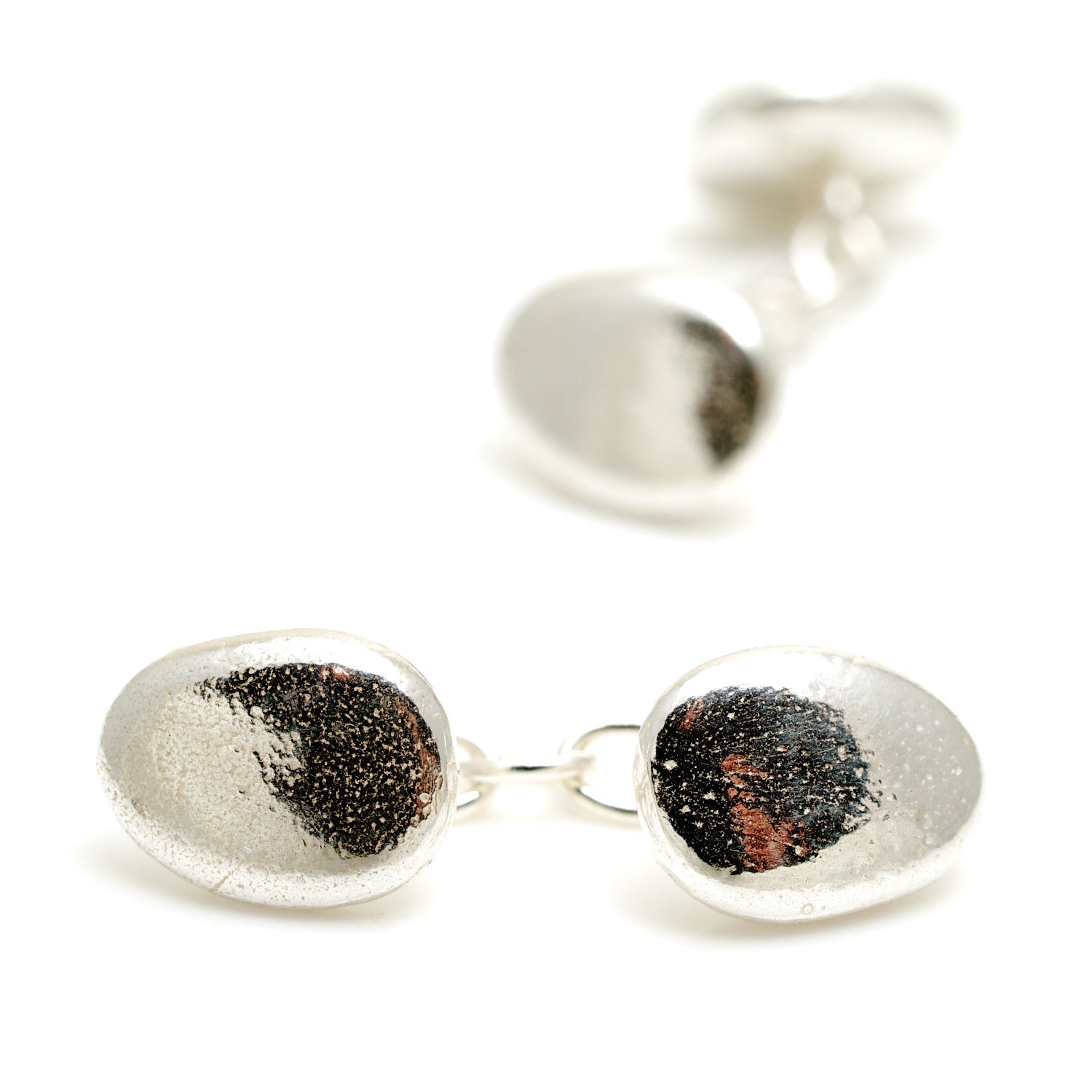 solid pebble cufflinks