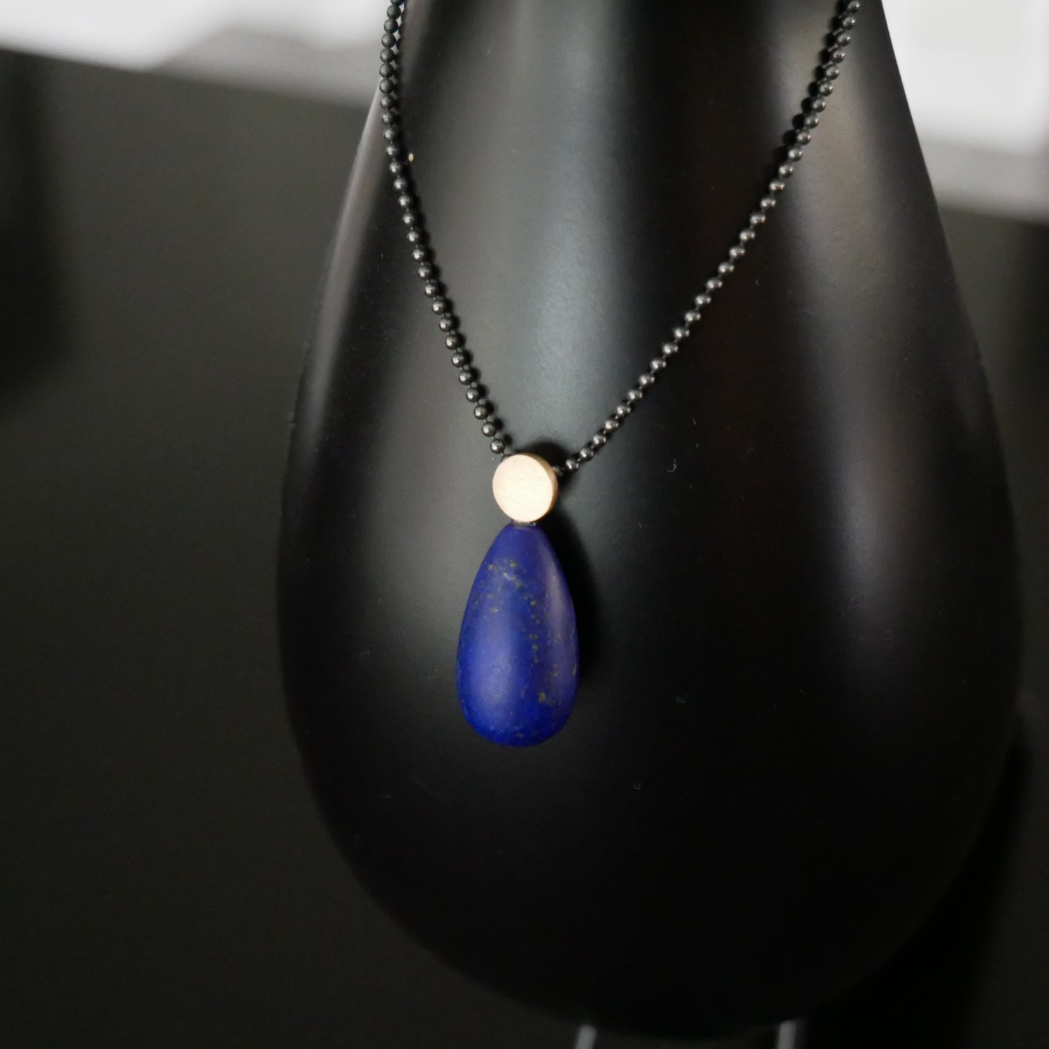 lapis drop pendant
