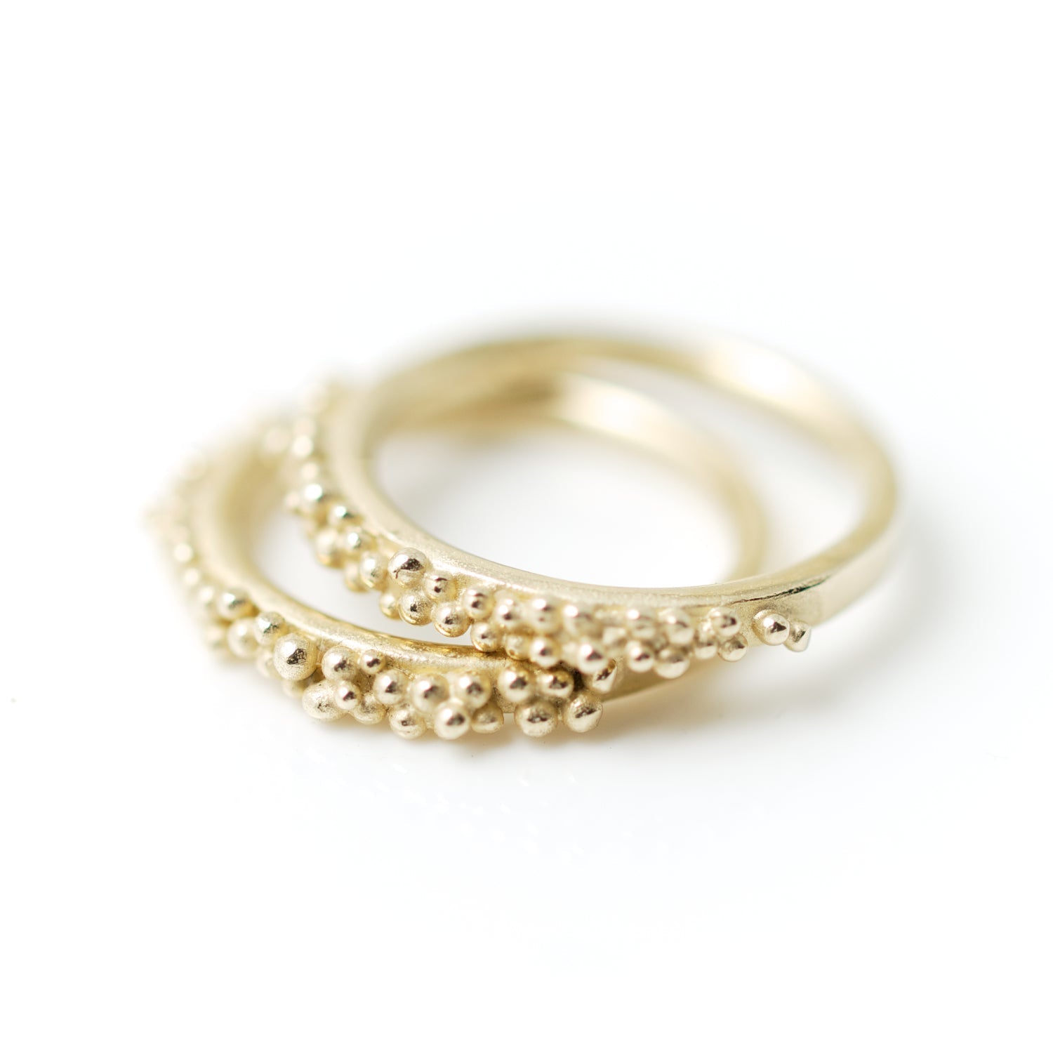 granulated gold rings