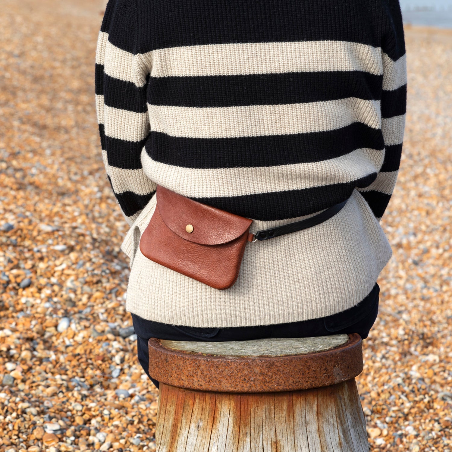 handmade leather belt bag