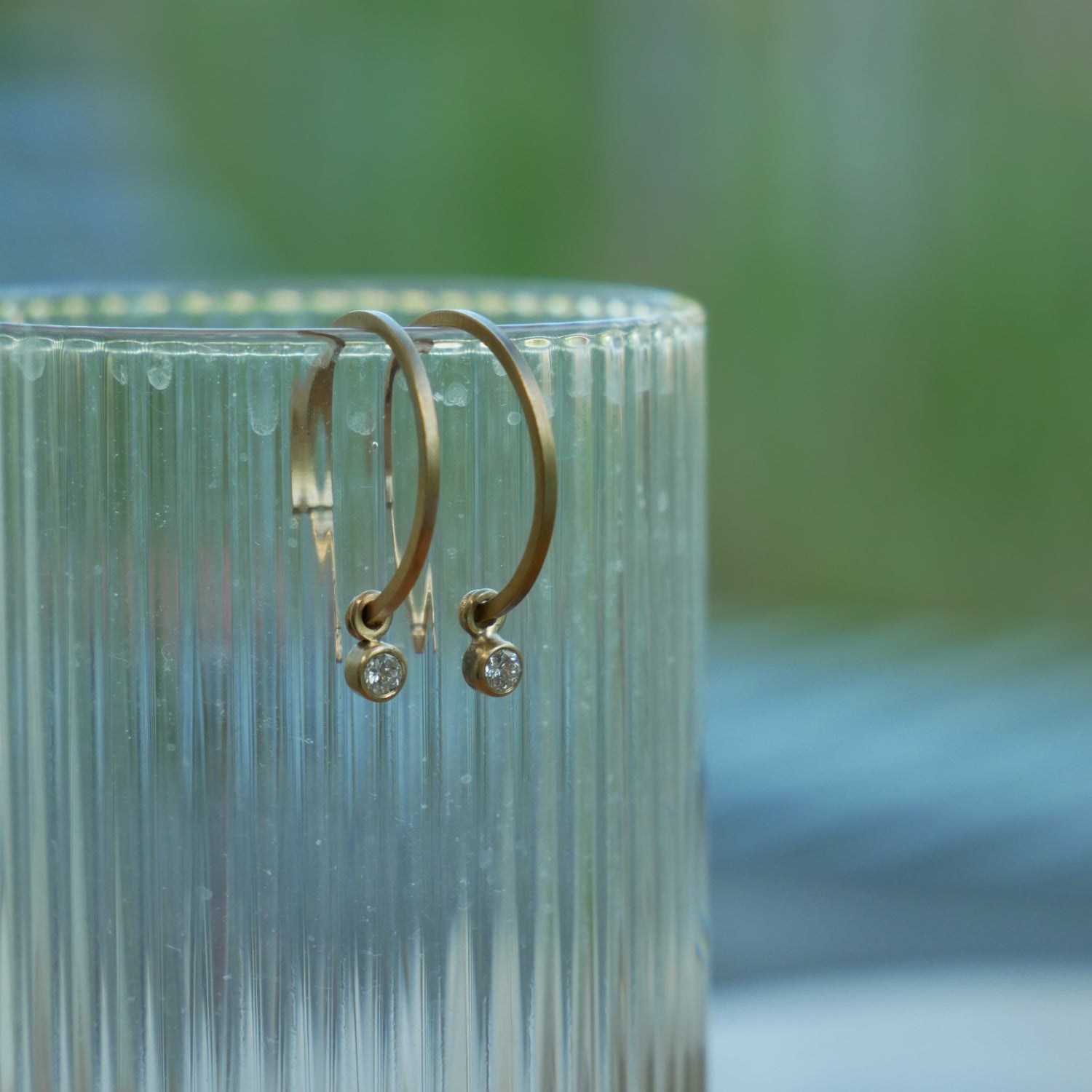3mm diamond hoop earrings
