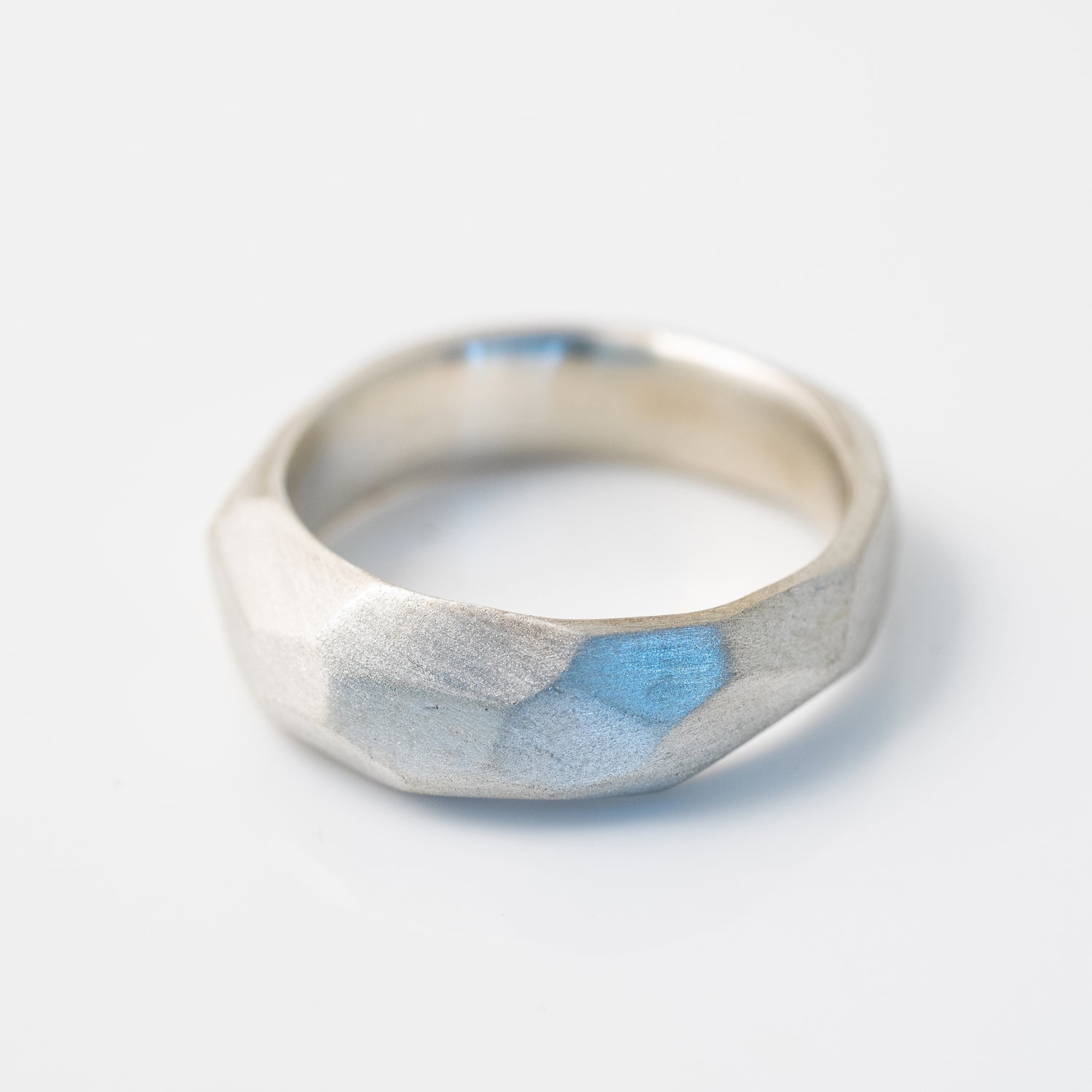 Medium silver flint ring