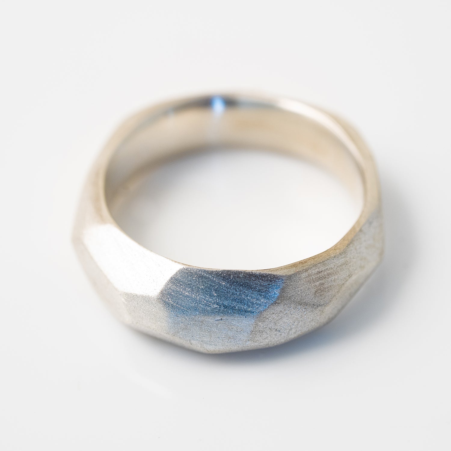 Medium silver flint ring