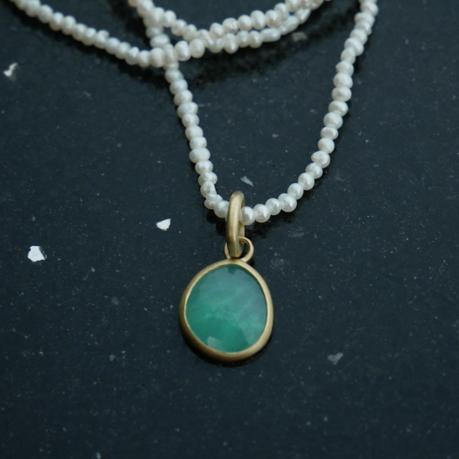 18ct gold opal and pearl necklace