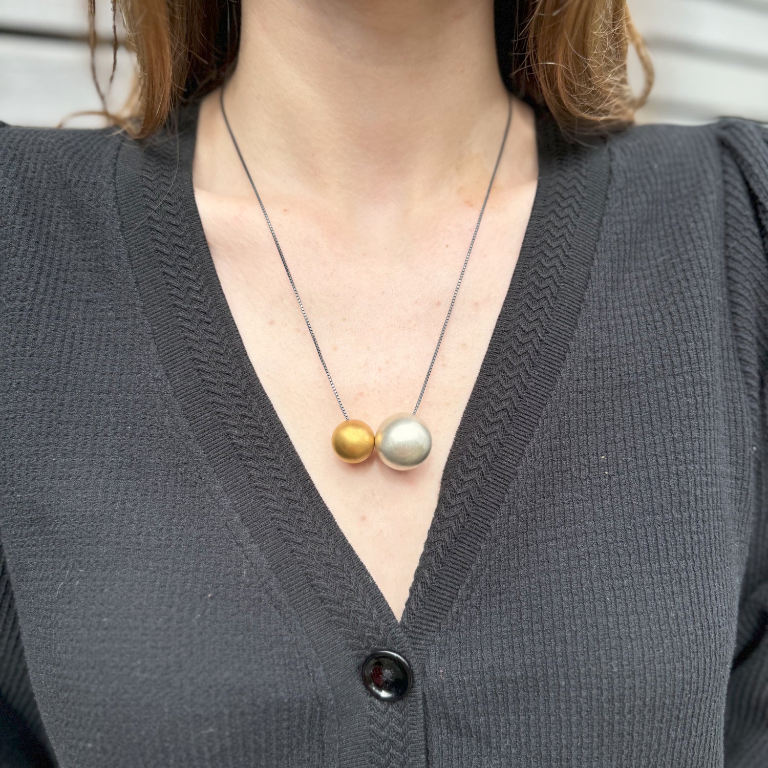 contemporary sphere necklace