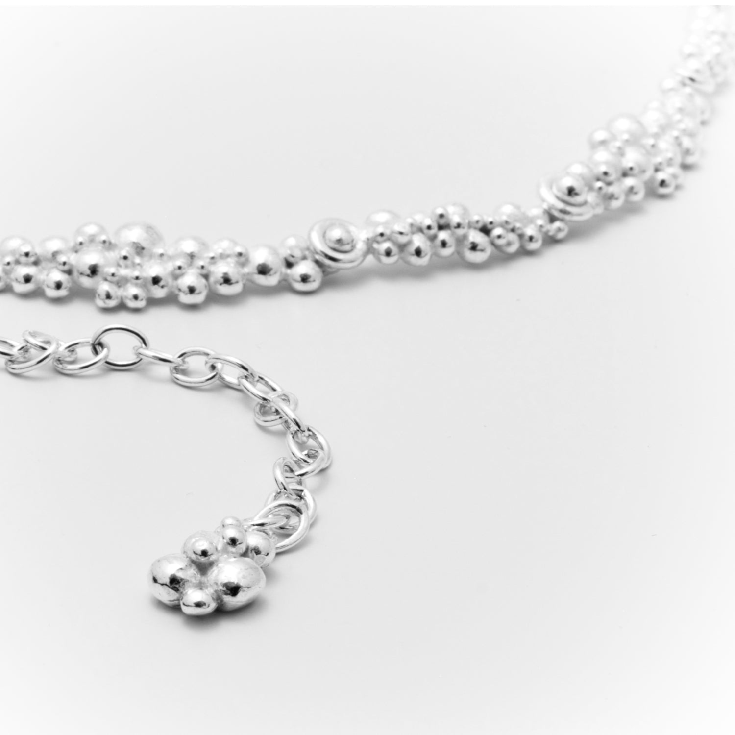 silver tiny ball necklace