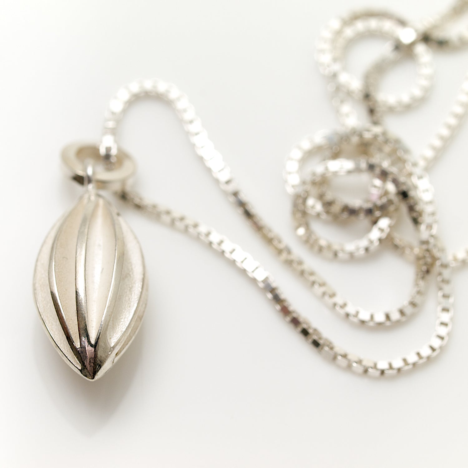 Silver Medium pod necklace