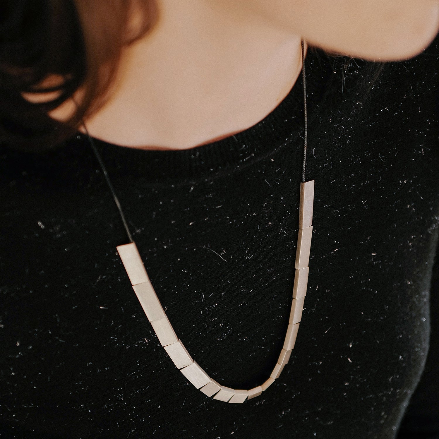 square archiectural necklace