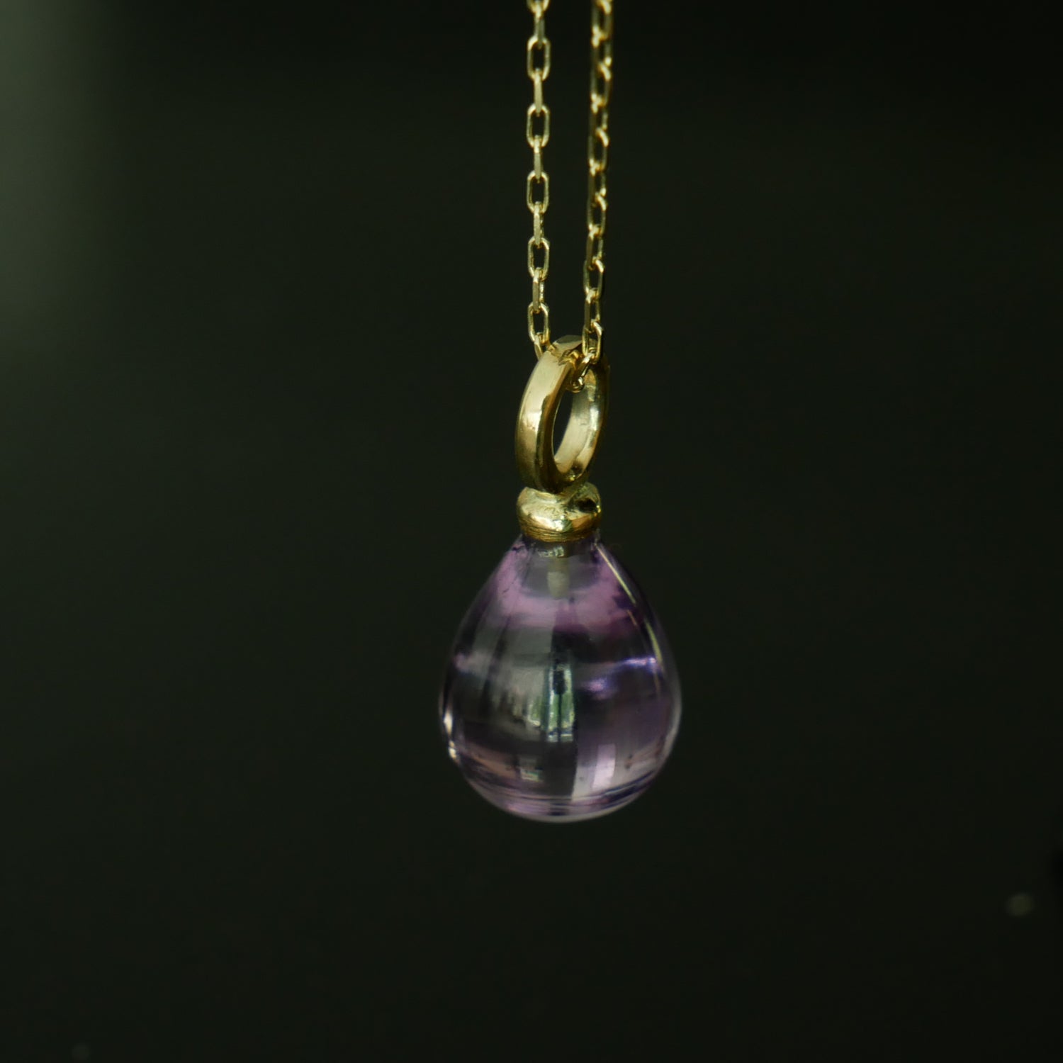 Amethyst drop pendant