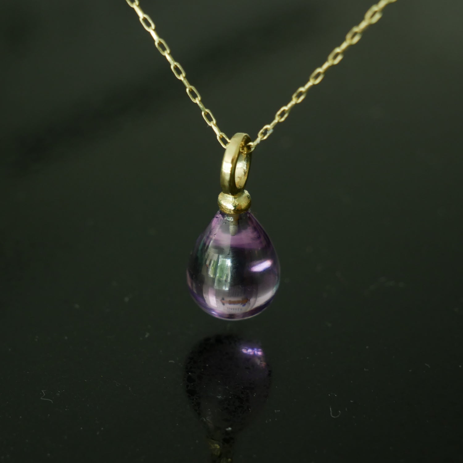 Amethyst drop pendant