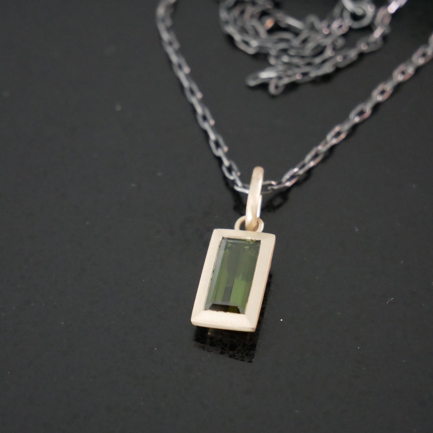 baguette tourmaline necklace