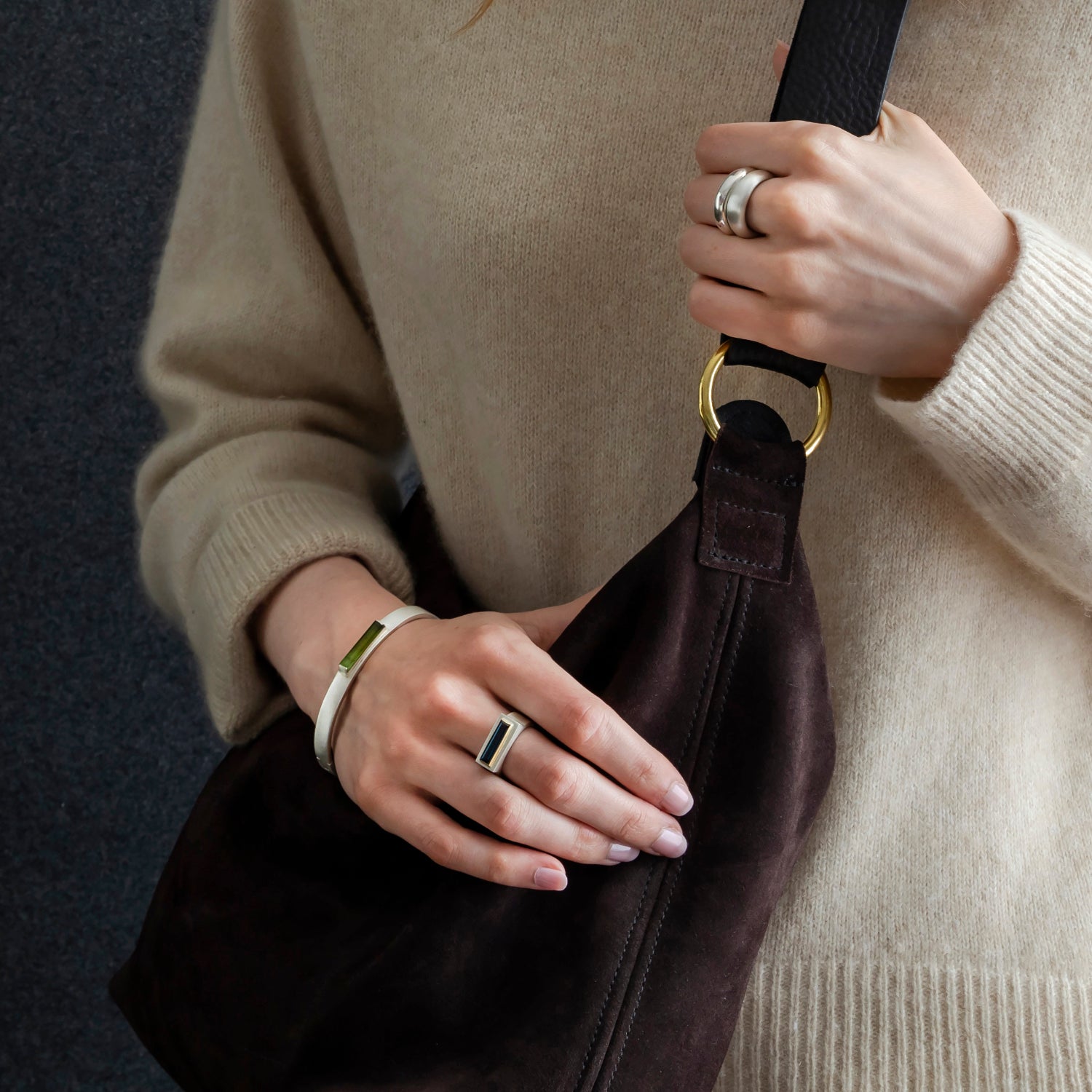 baguette tourmaline ring