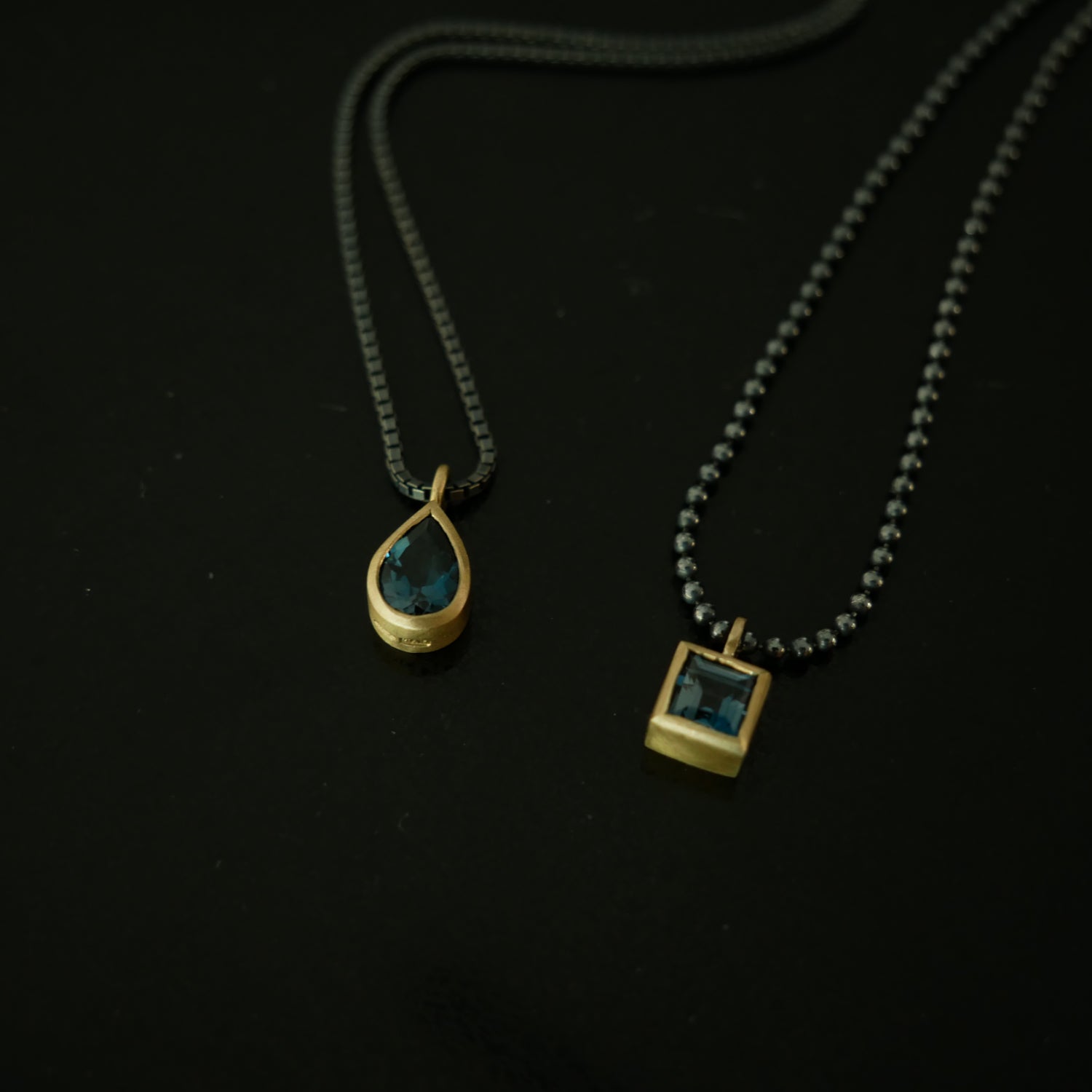 square topaz pendant