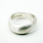 Chunky silver wave ring
