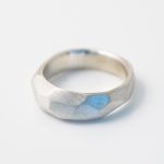 silver narrow chunky geometric ring from the flint collection