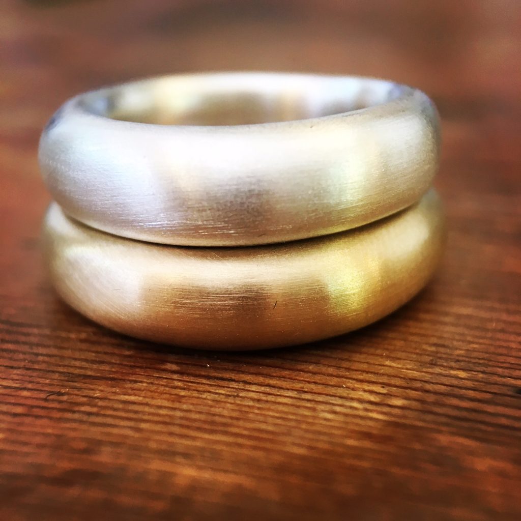 chunky gold and silver rings