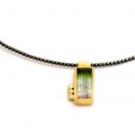 tricolour tourmaline and diamonds necklace