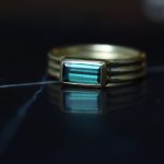 3 gold ring with tourmaline