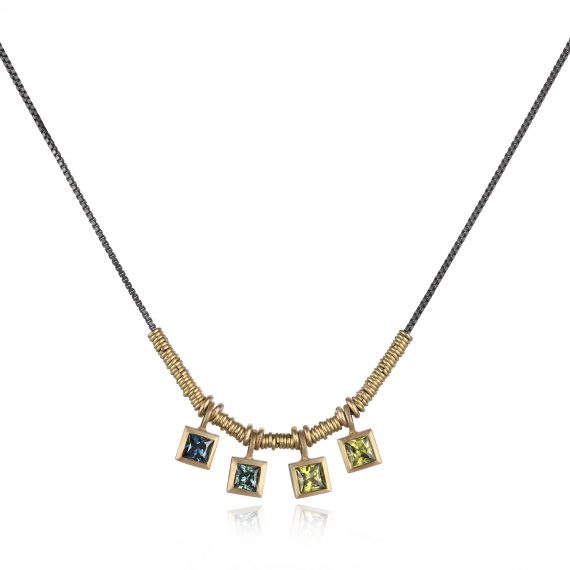 18ct gold sapphire necklace
