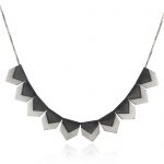 silver single row zigzag necklace