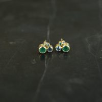 emerald sapphire and diamond earrings