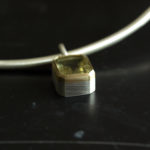 yellow topaz silver and gold necklace
