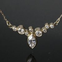 scattered diamond pendant