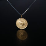 gold plated farthing necklace