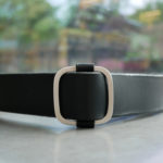 silver cushioned buckled belt